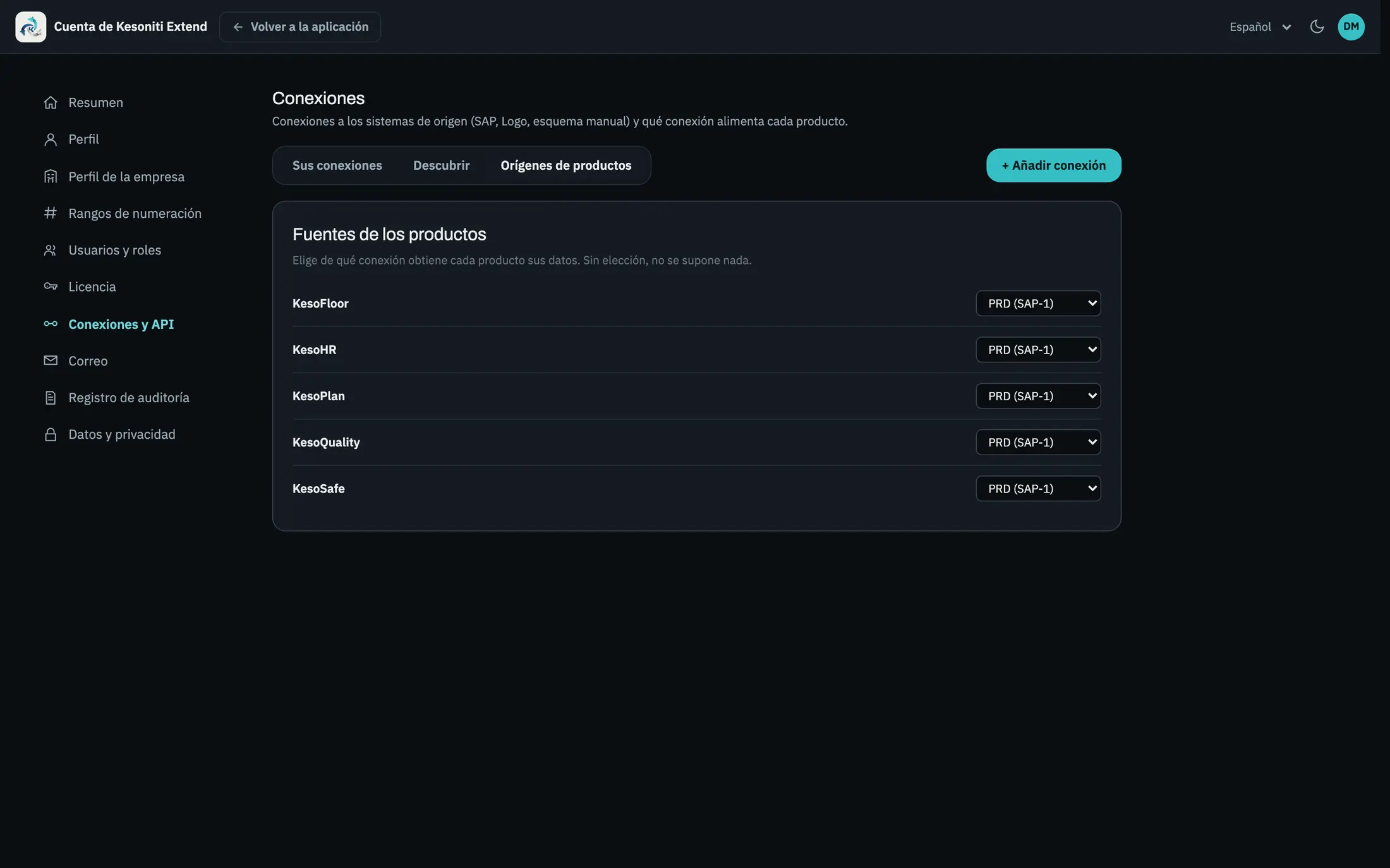 Asigne a los productos