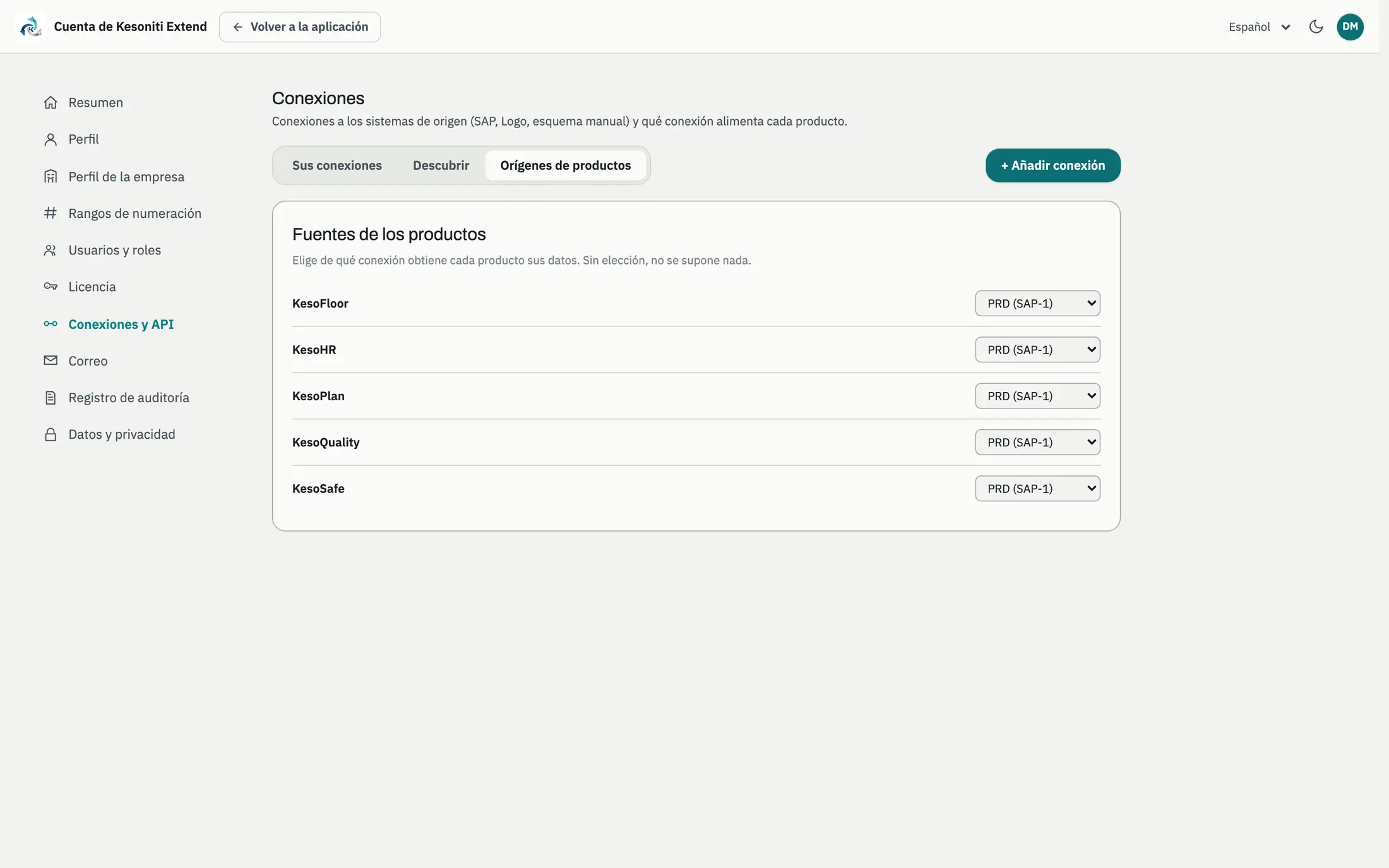 Asigne a los productos